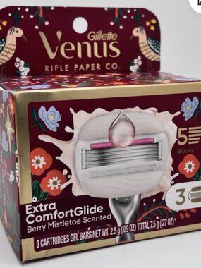 Gillette Venus Extra ComfortGlide Razor Cartridges - Berry Mistletoe Scented-